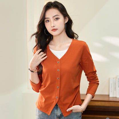 Slim fit long sleeved T-shirt