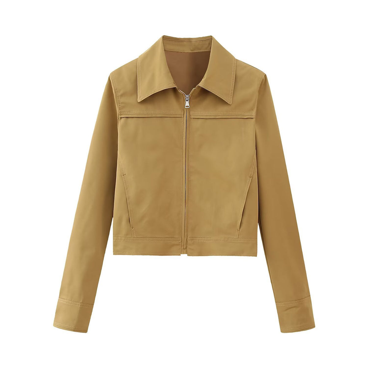 Short lapel long sleeved jacket