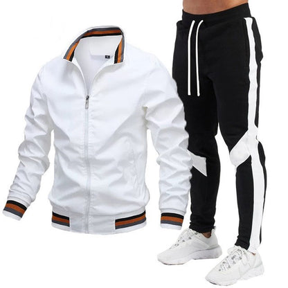 Men's Casual Outdoor Baseball Jacket Set