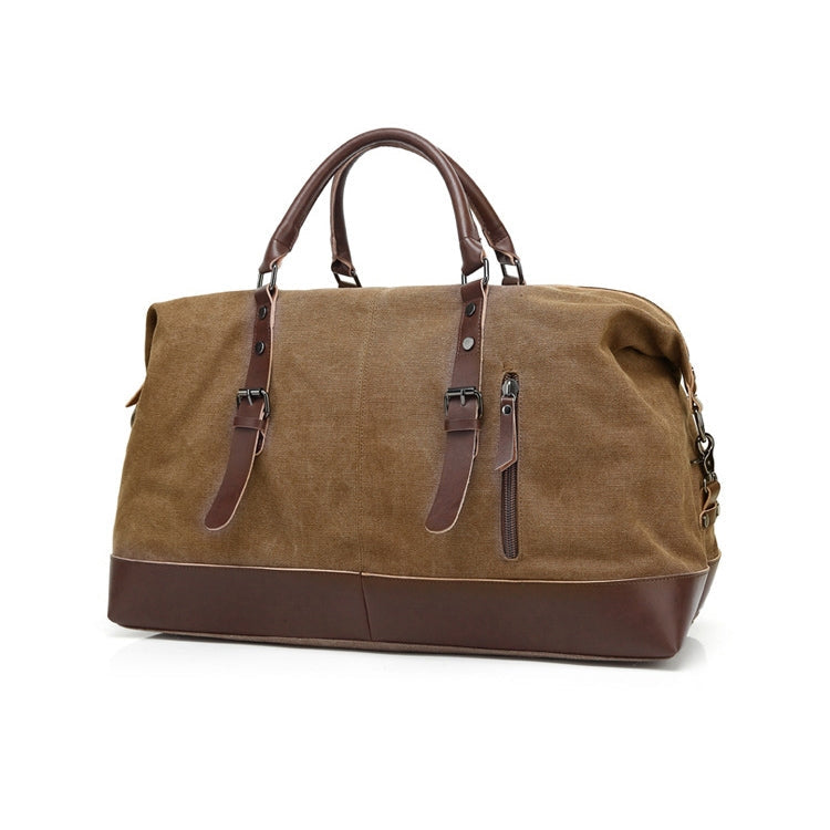 AUGUR 2012 Portable Casual Canvas Travel Handbag Baggage Shoulder Crossby Bag(Coffee)