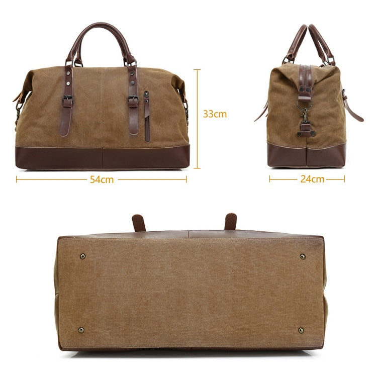 AUGUR 2012 Portable Casual Canvas Travel Handbag Baggage Shoulder Crossby Bag(Coffee)