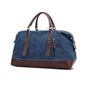 AUGUR 2012 Portable Casual Canvas Travel Handbag Baggage Shoulder Crossby Bag (Dark Blue)