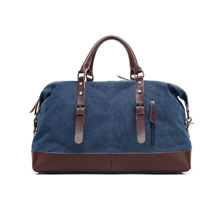 AUGUR 2012 Portable Casual Canvas Travel Handbag Baggage Shoulder Crossby Bag (Dark Blue)