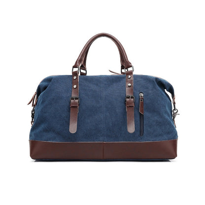 AUGUR 2012 Portable Casual Canvas Travel Handbag Baggage Shoulder Crossby Bag (Dark Blue)