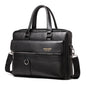 WEIXIER 8619 Retro Style PU Leather Handbag Shoulder Bag Crossbody Bag for Men, Size: 38 x 30 x 11cm (Black)