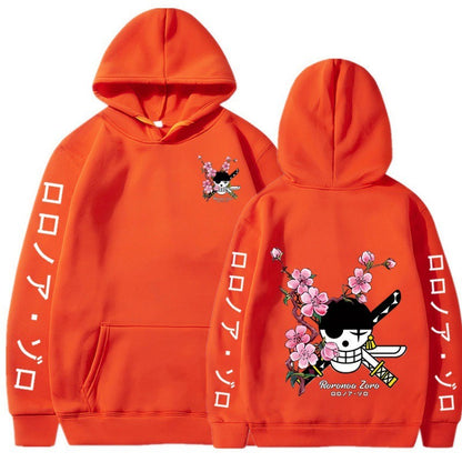Pirate King Solon's new anime plush men's and women's hoodies cross-border hoodie anime hoodie