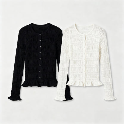 Long sleeved round neck top