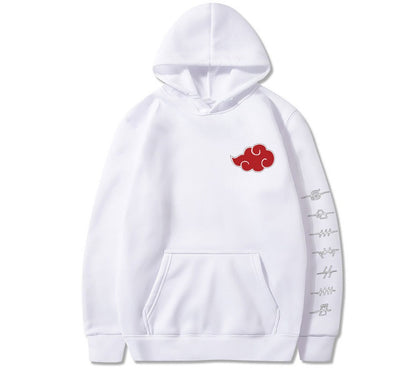 Japanese cloud print pullover hoodie oversized
