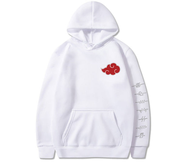 Japanese cloud print pullover hoodie oversized