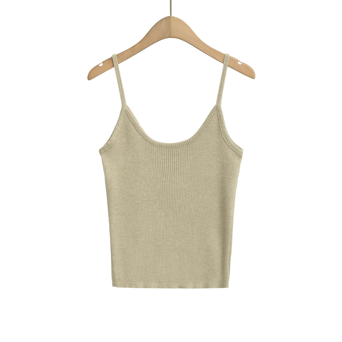 Cropped U-Neck Camisole Two-Piece Set
