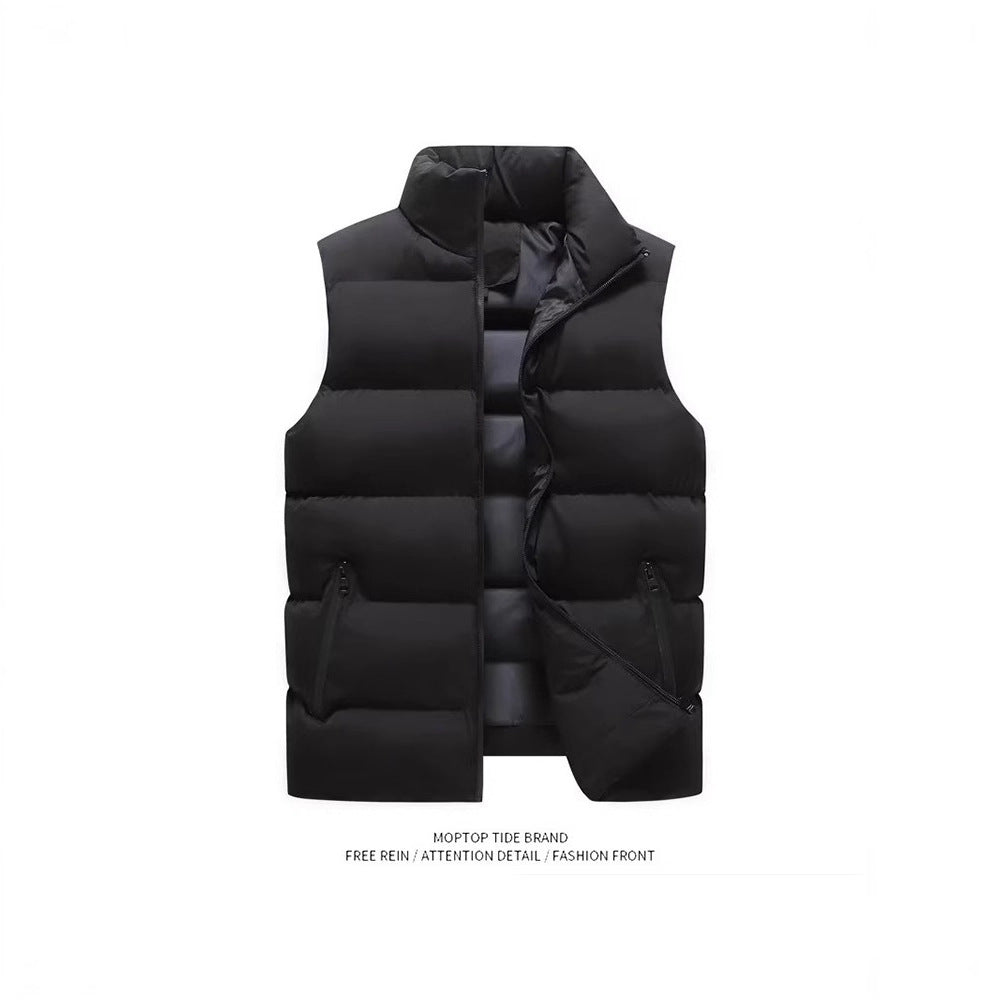 Casual Loose Warm Men's Vest with Fleece Lining