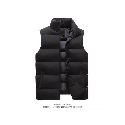 Casual Loose Warm Men's Vest with Fleece Lining