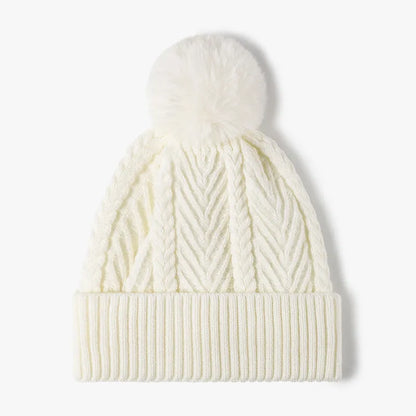 Cable knit pompom hat - view 9