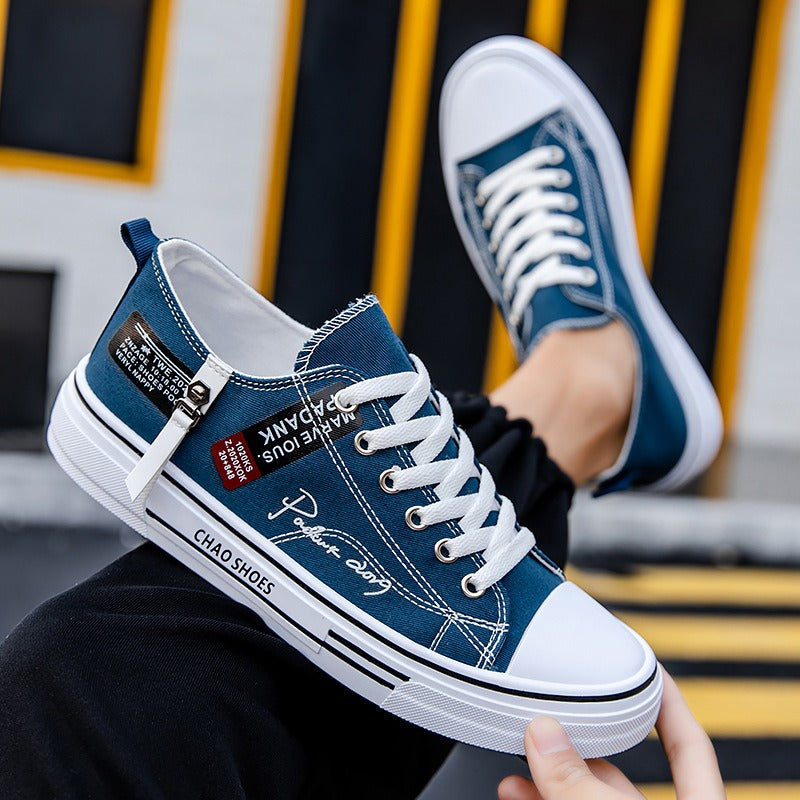 Breathable men's canvas shoes