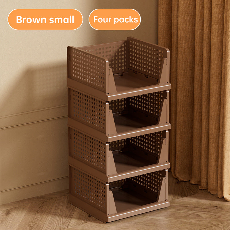 4 Pack Plastic Closet Organizer Bins