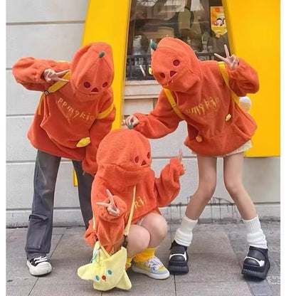 Halloween Pumpkin Head Retro Hoodie Unisex