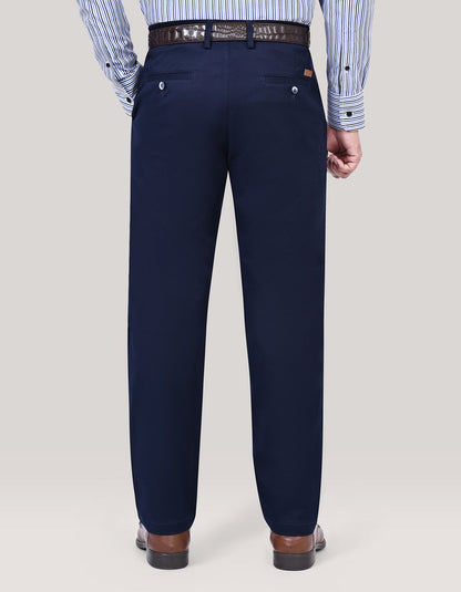 Pantalon chino texturé Smart Fit marine