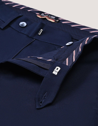 Pantalon chino texturé Smart Fit marine