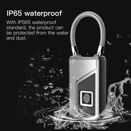 Cadenas Intelligent Électrique Anti-vol Étanche avec Empreinte Digitale et Chargement USB Anytek, Sans Mot de Passe, Dimensions : 3,2 cm × 3,5 cm × 9 cm