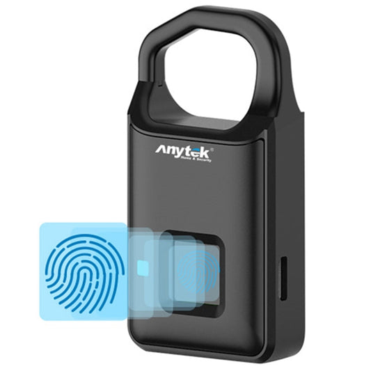 Anytek P4 3,7V Micro USB Rechargement Semi-conducteur Détection d'empreintes digitales Petit Cadenas