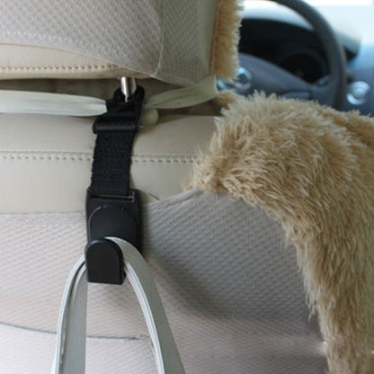 2 PCS SHUNWEI SW-2504 Plastic Hook Holder for Car Seat Headrest Backrest, Max Load: 6kg