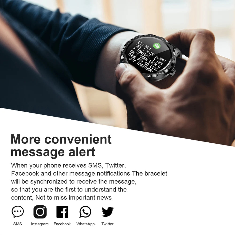 Men's IP68 Waterproof Bluetooth Smartwatch