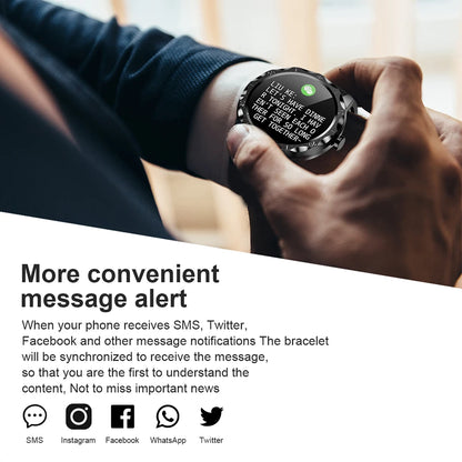 Men's IP68 Waterproof Bluetooth Smartwatch