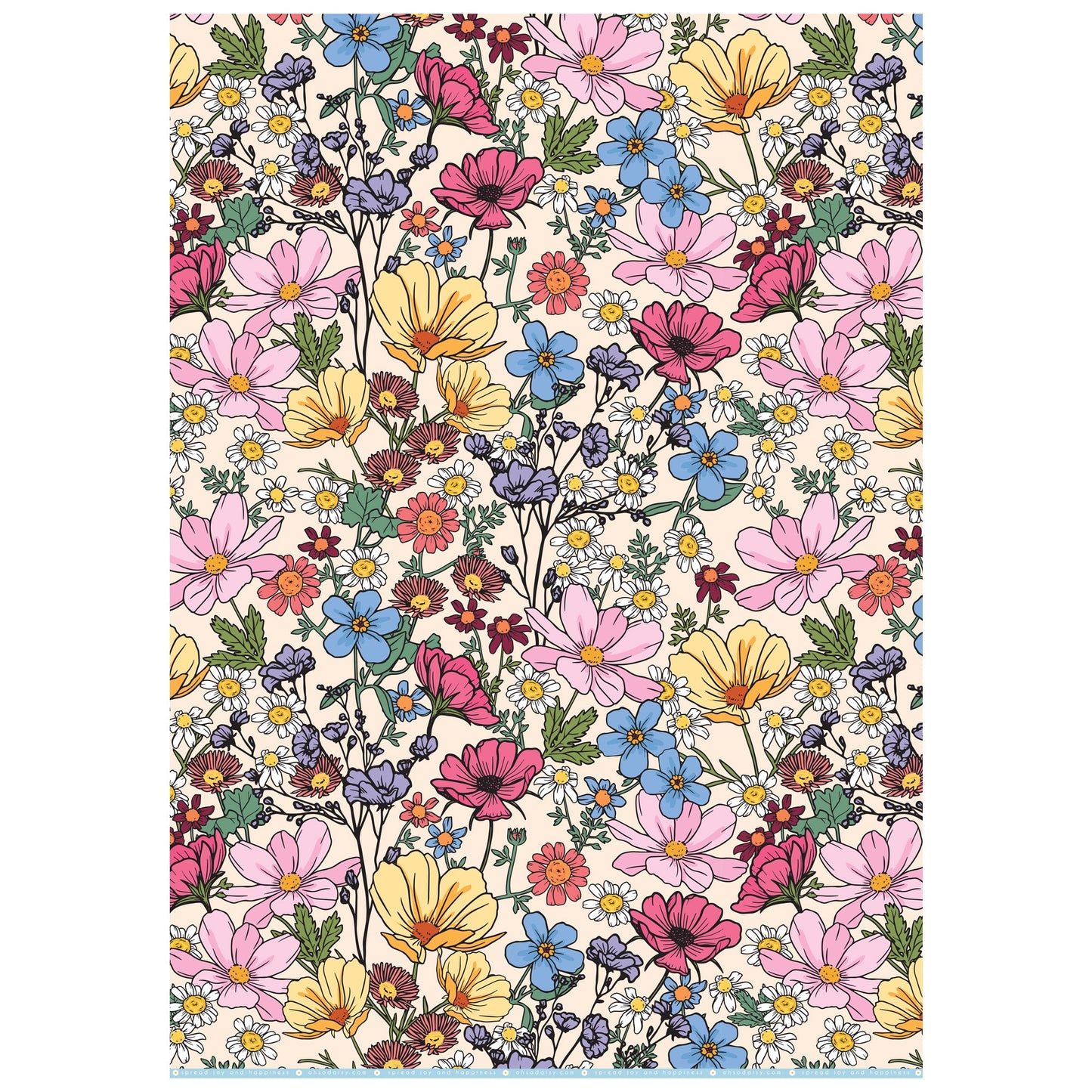 SHE'S A WILDFLOWER GIFT WRAP SHEET