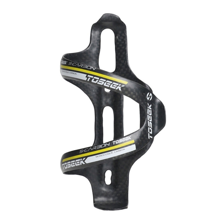 TOSEEK Matte Full Carbon Fiber Road Bicycle Water Bottle Holder (Yellow)