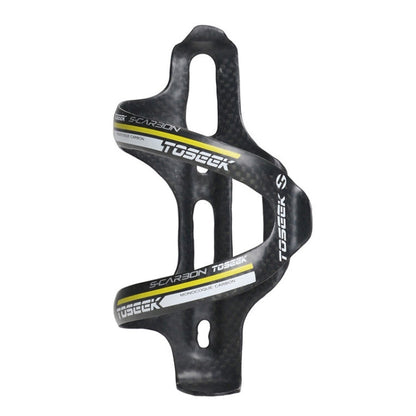 TOSEEK Matte Full Carbon Fiber Road Bicycle Water Bottle Holder (Yellow)