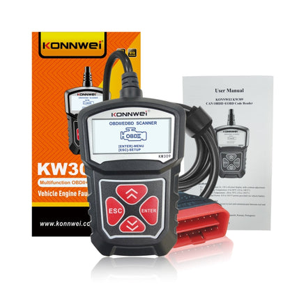 KONNWEI KW309 V309 V310 MS309 Lecteur de code OBD2 Outil de diagnostic (Noir)