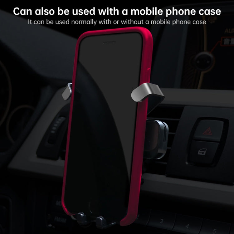 HAMTOD Pro Car Gravity Invisible Telescopic Mobile Phone Mount Holder (Obsidian Black)