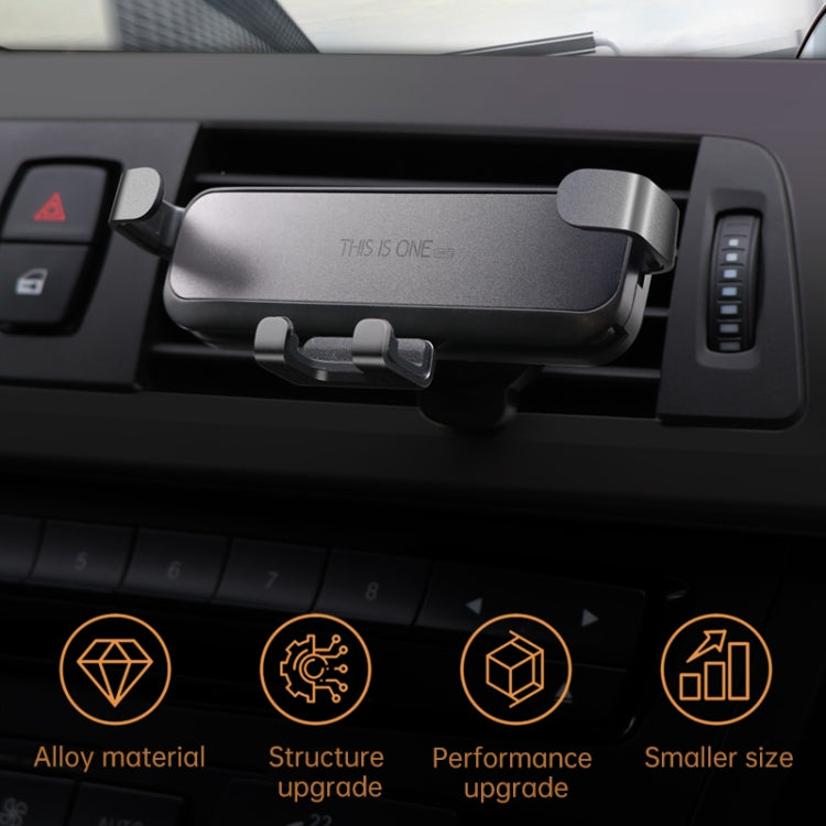 HAMTOD Pro Car Gravity Invisible Telescopic Mobile Phone Mount Holder (Obsidian Black)