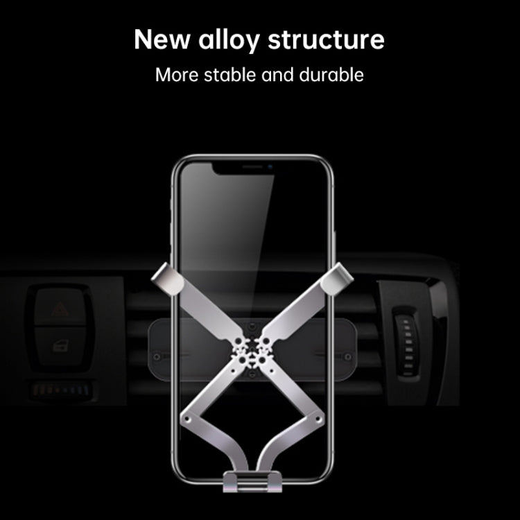 HAMTOD Pro Car Gravity Invisible Telescopic Mobile Phone Mount Holder (Obsidian Black)