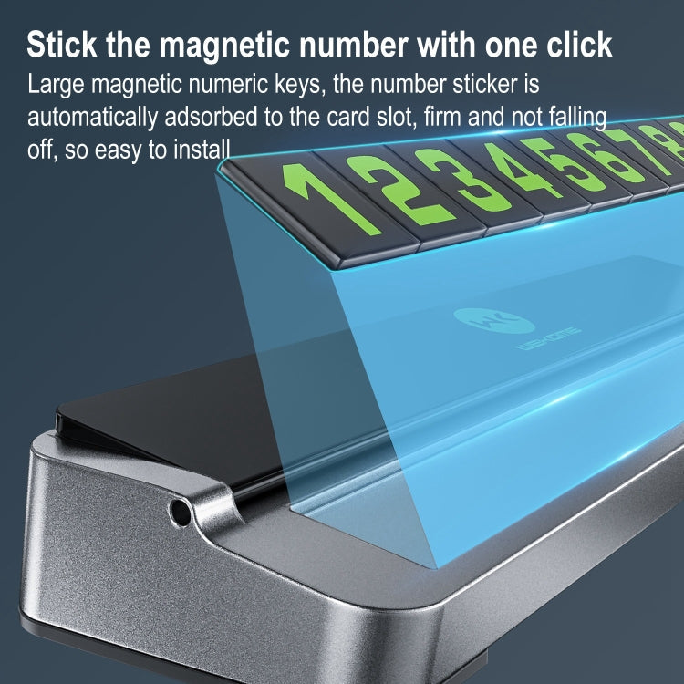 WK WT-SP07 Car Youpin Series Sunscreen High Temperature Resistant Metal Stop Sign (Silver)