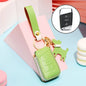 Hallmo Car Female Style Cowhide Leather Key Protective Cover for Volkswagen, A Type(Grass Green)