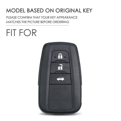 Hallmo Car Female Style Cowhide Leather Key Protective Cover for Toyota(Sky Blue)