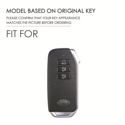 Hallmo Car Cowhide Leather Key Protective Cover for KIA(Black)