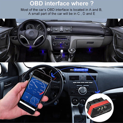 Outil de diagnostic automobile Bluetooth 5.0 OBD2 KONNWEI KW901 pour téléphone Android (noir)