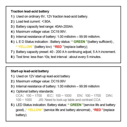 DUOYI DY226A Car 3 in 1 CCA Load Battery Charging Digital Capacity Tester