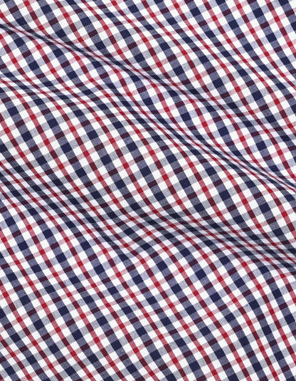 Easy Care Casual Check Shirt - Navy