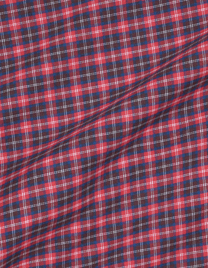 Easy Care Casual Red Check Shirt