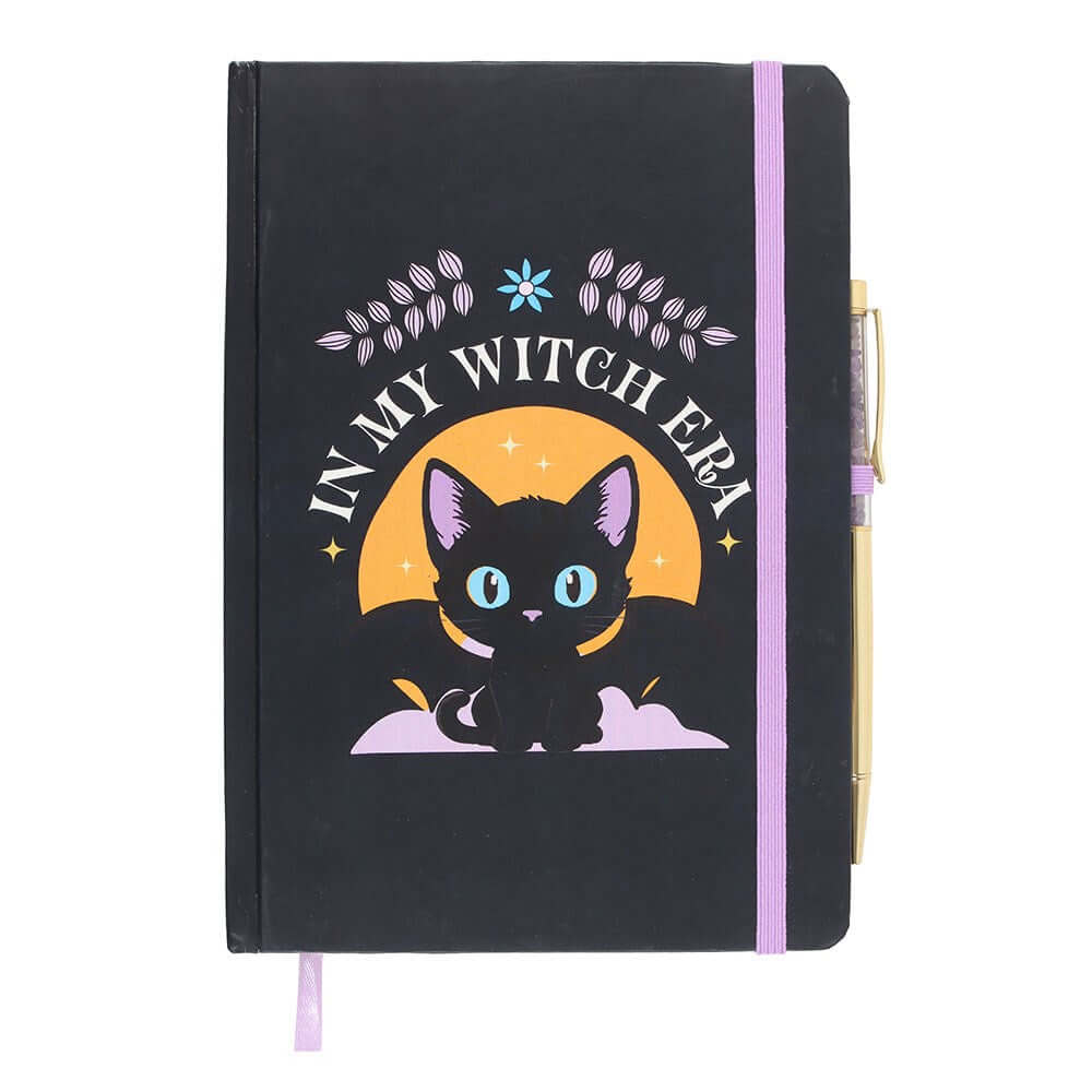 Gothic Gifts In My Witch Era A5 Notebook with Amethyst Pen
