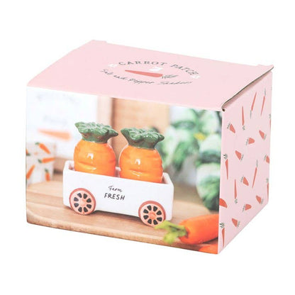 Carrot Patch Salt and Pepper Shakers in Wagon giftbox