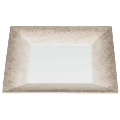 Jazz Square Melamine Plates 200mm (8") with Crackle Finished Border