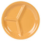 3 Compartment Yellow Melamine Plates - Pack Of 12
