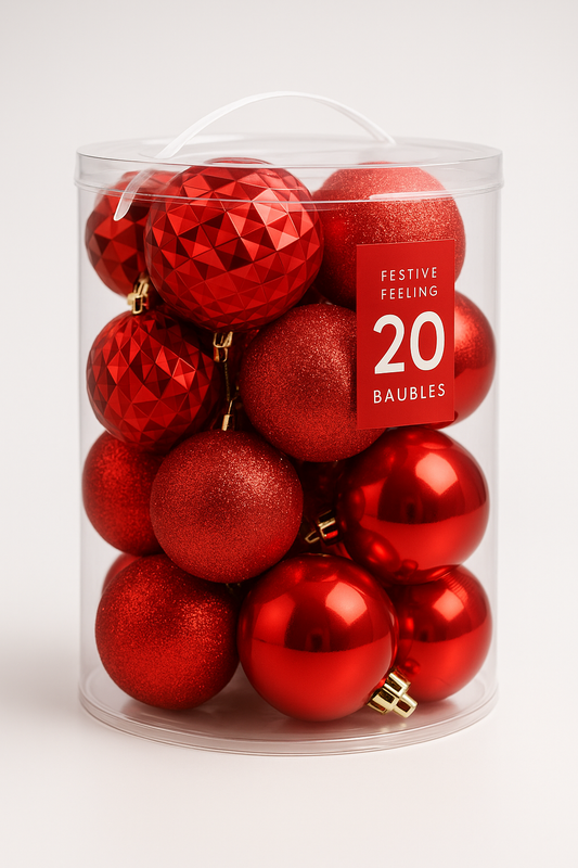 Boules de Noël Festive Feeling 20 pièces – 8cm
