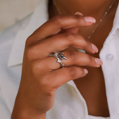 Cordelia Hammered Twist Ring | 925 Sterling Silver