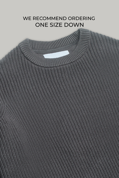 J Hailey Crew Knit - Charcoal