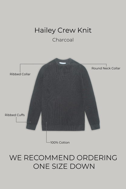 J Hailey Crew Knit - Charcoal